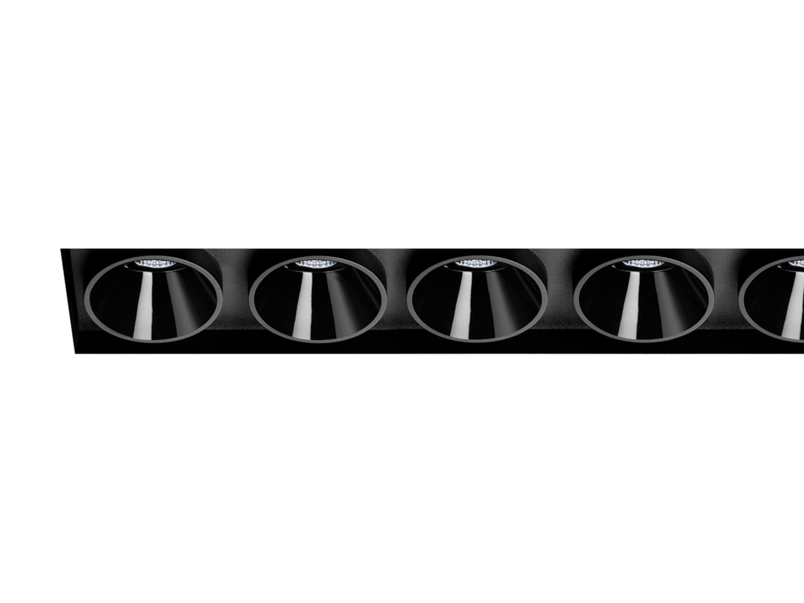 BLACK FOSTER TRIMLESS 10 LED recessed multiple aluminium spotlight