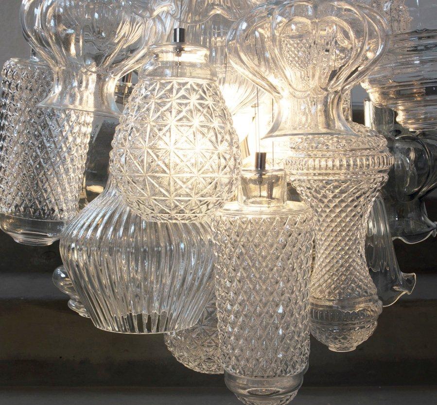 CERAUNAVOLTA Direct light glass pendant lamp