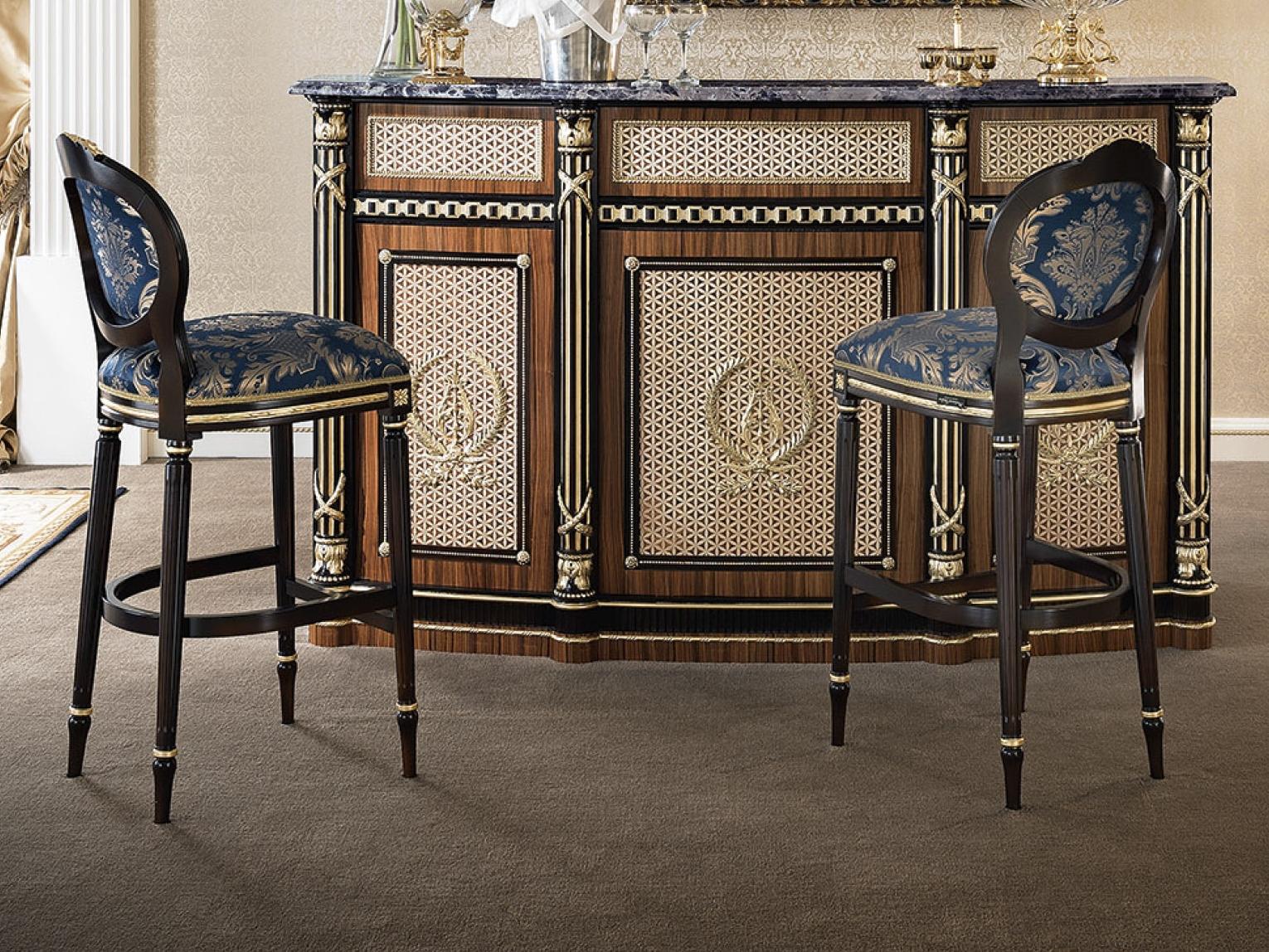 14523 Upholstered fabric barstool