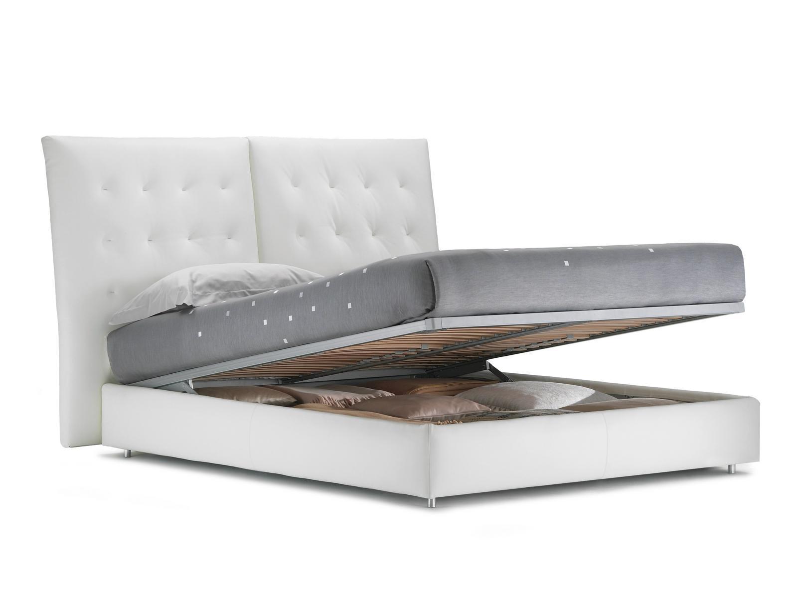 ANGLE Double bed with high headboard