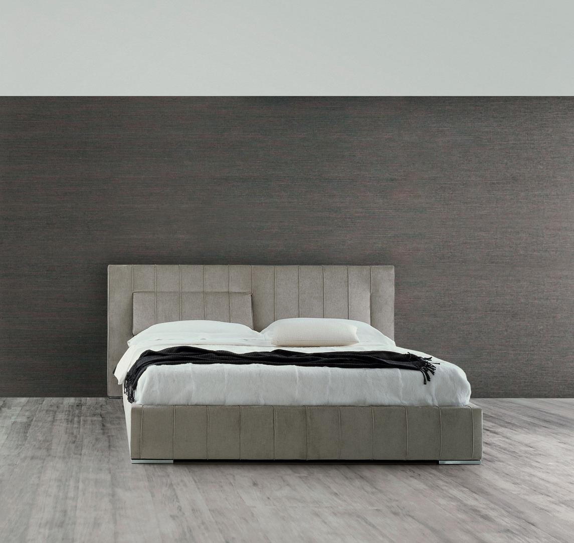 HIGH-WAVE Fabric storage bed