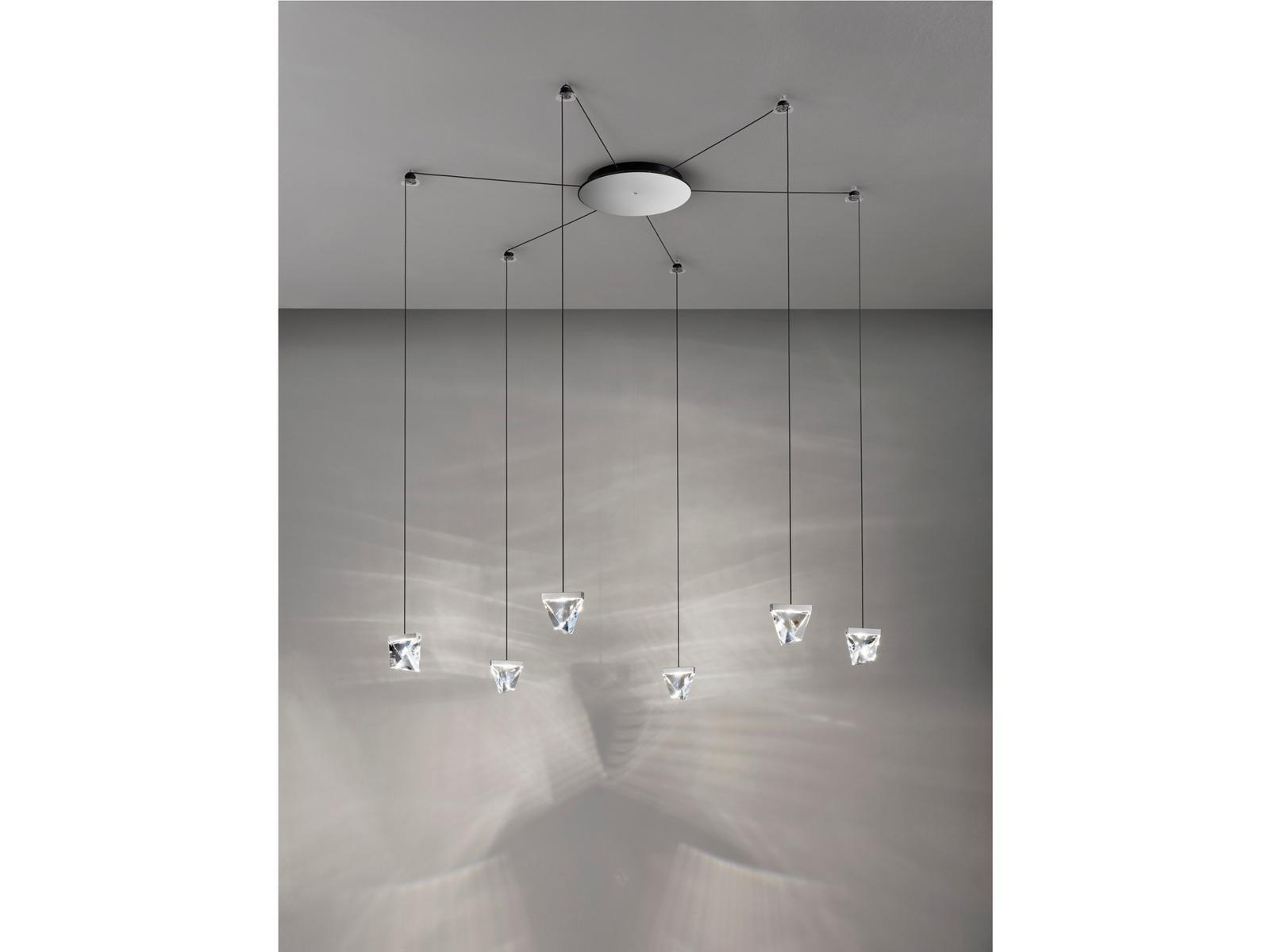 TRIPLA 6 SPOTS LED crystal pendant lamp