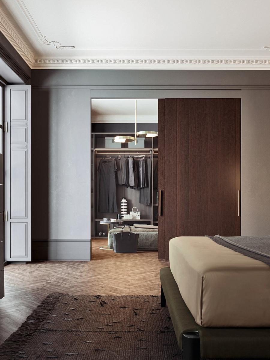 VISTA Sectional glass walk-in wardrobe