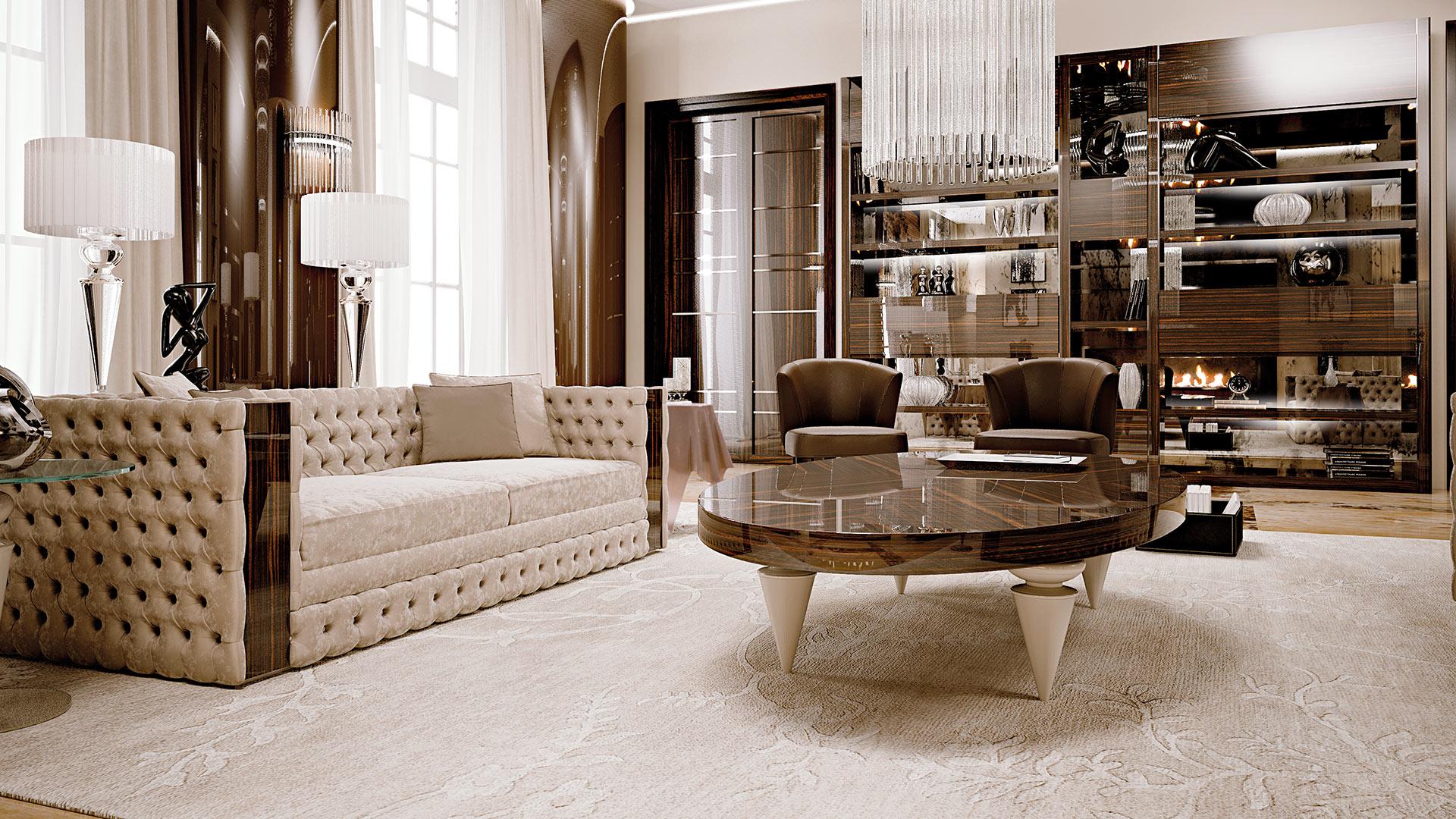 GRAN CANAL SPECIAL Round wooden coffee table GRAN CANAL SPECIAL Round wooden coffee table