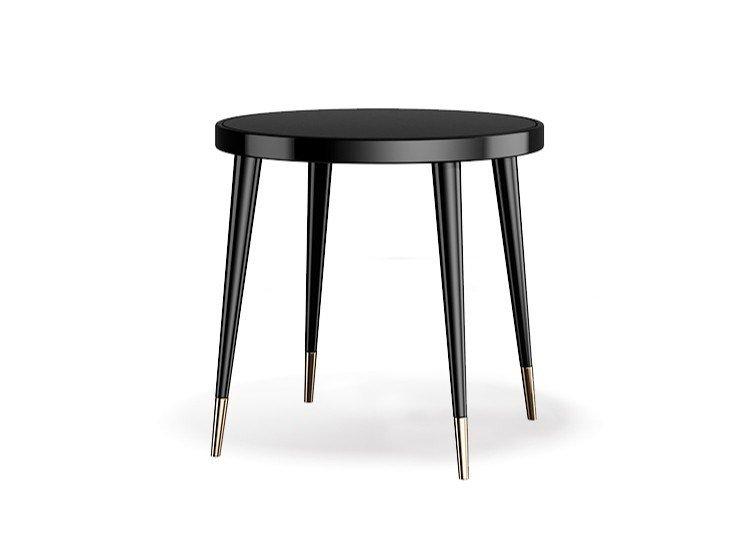 BLACK TIE D70 Round wooden coffee table