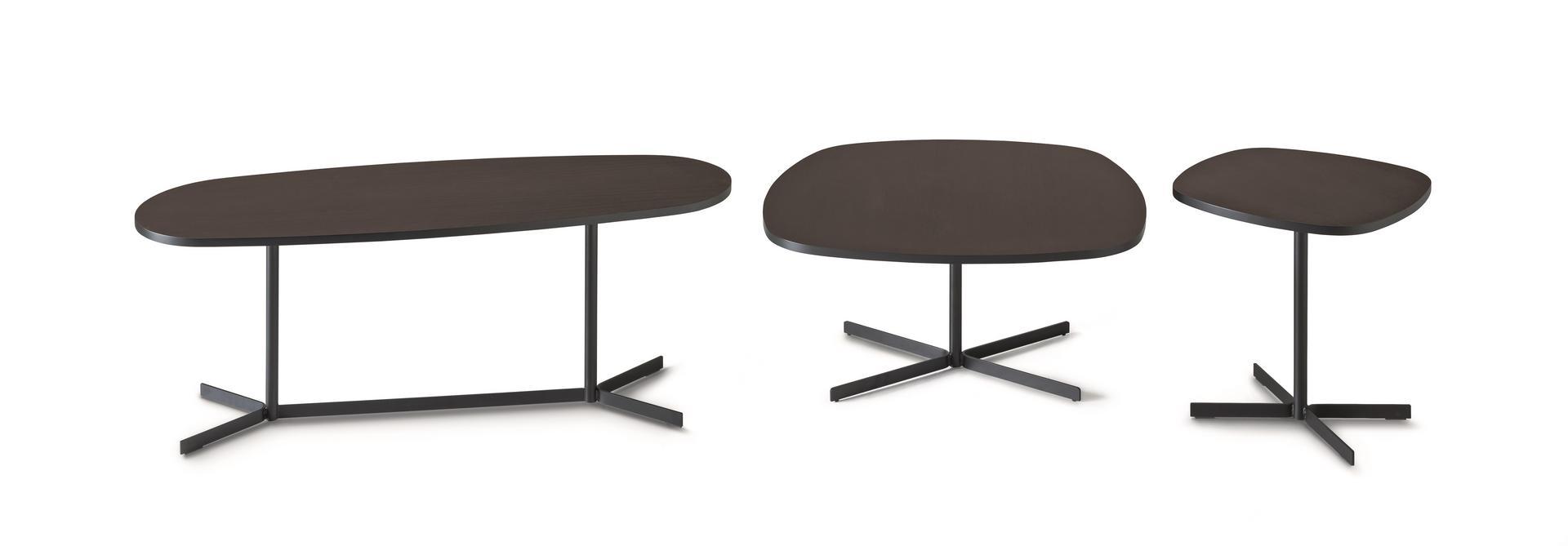ISLAND Square coffee table with 4-star base