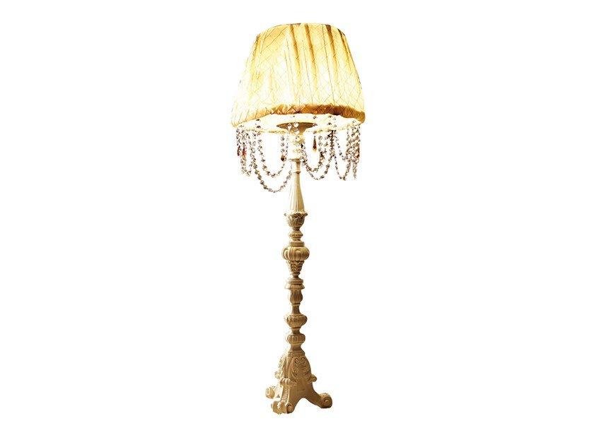 REGGENZA LUXURY Fabric floor lamp with crystals