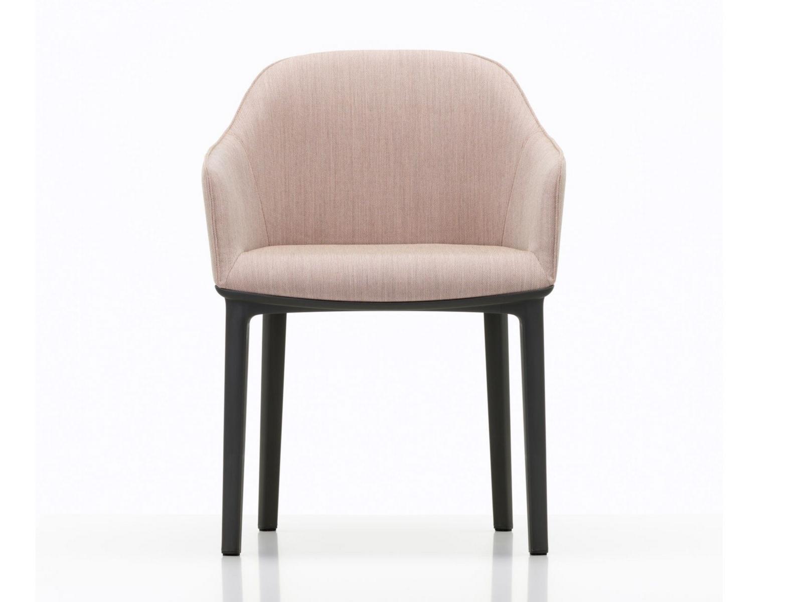 SOFTSHELL Upholstered fabric chair with armrests