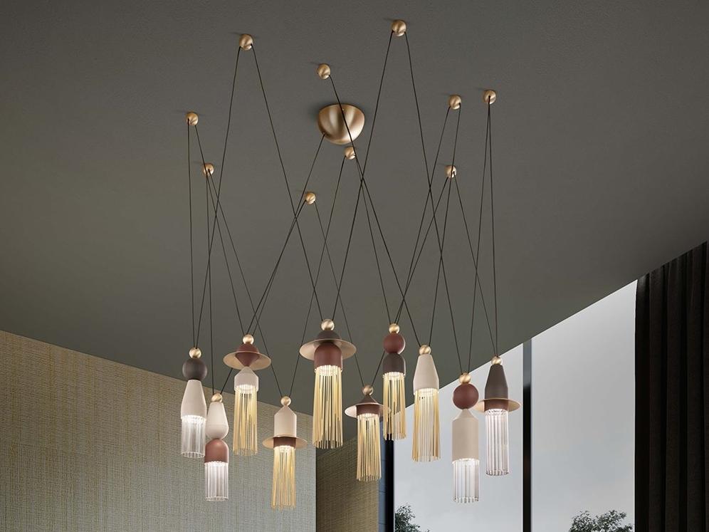 NAPPE C10 LED painted metal pendant lamp
