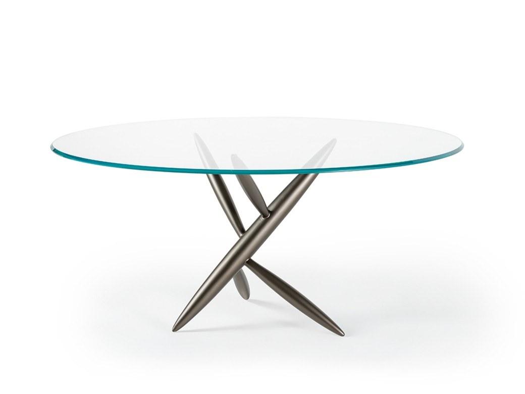 PITTO 72 Round glass dining table