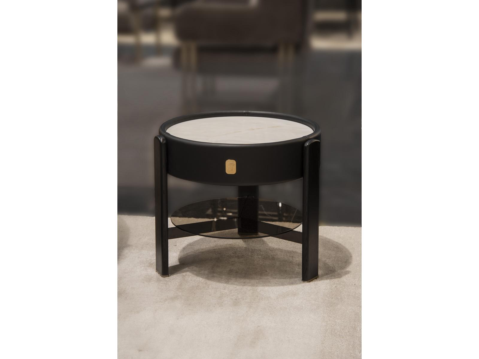 KEAN Round marble high side table