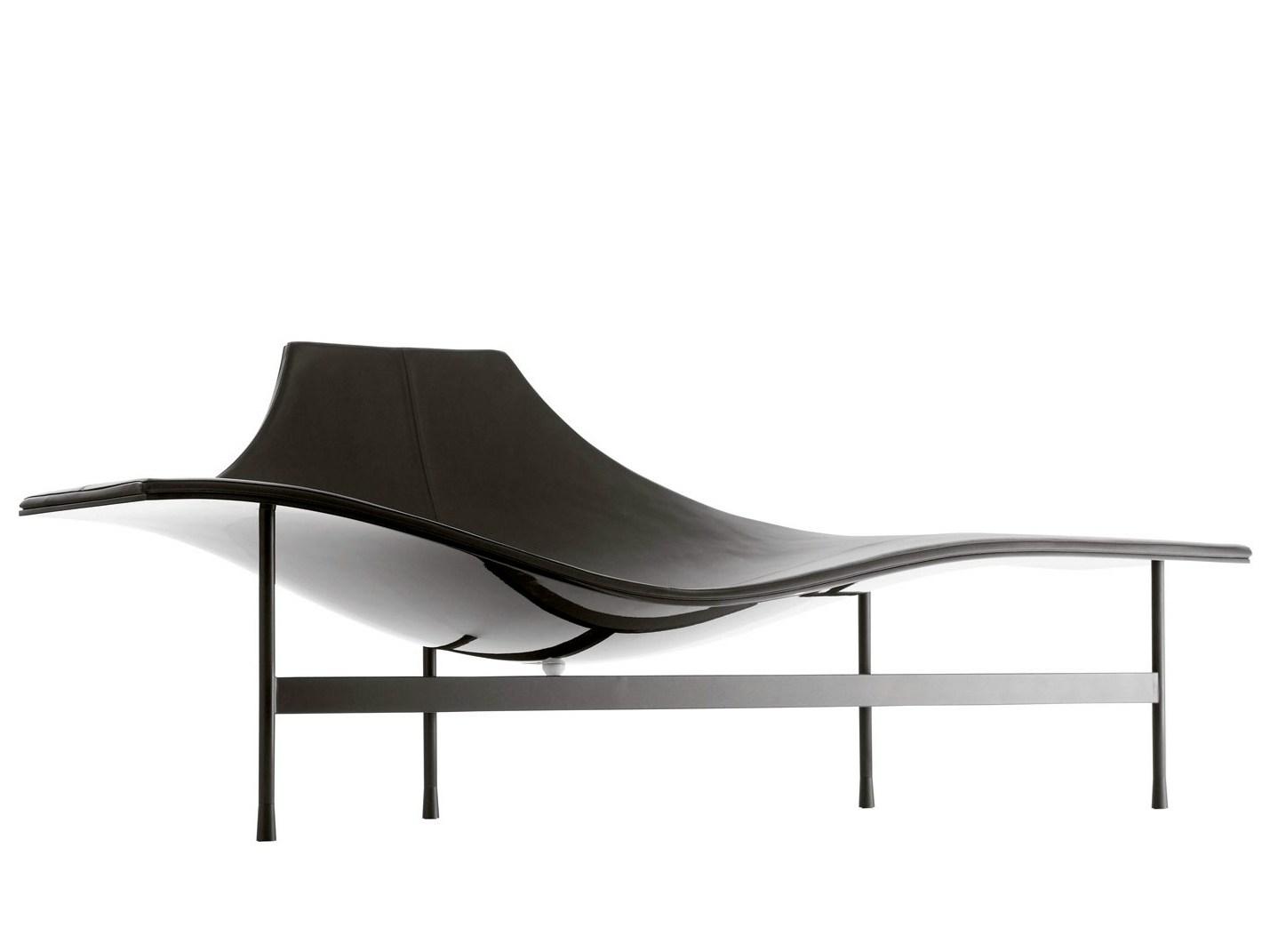 TERMINAL 1 Leather Chaise longue