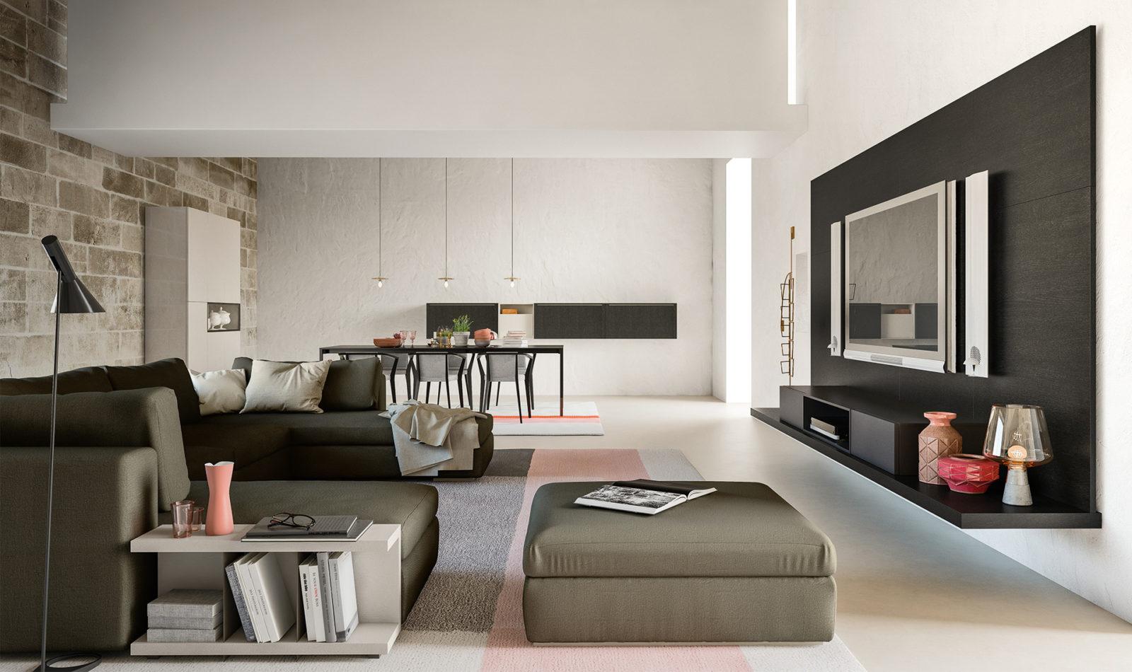 DAY COLLECTION Modular lacquered storage wall