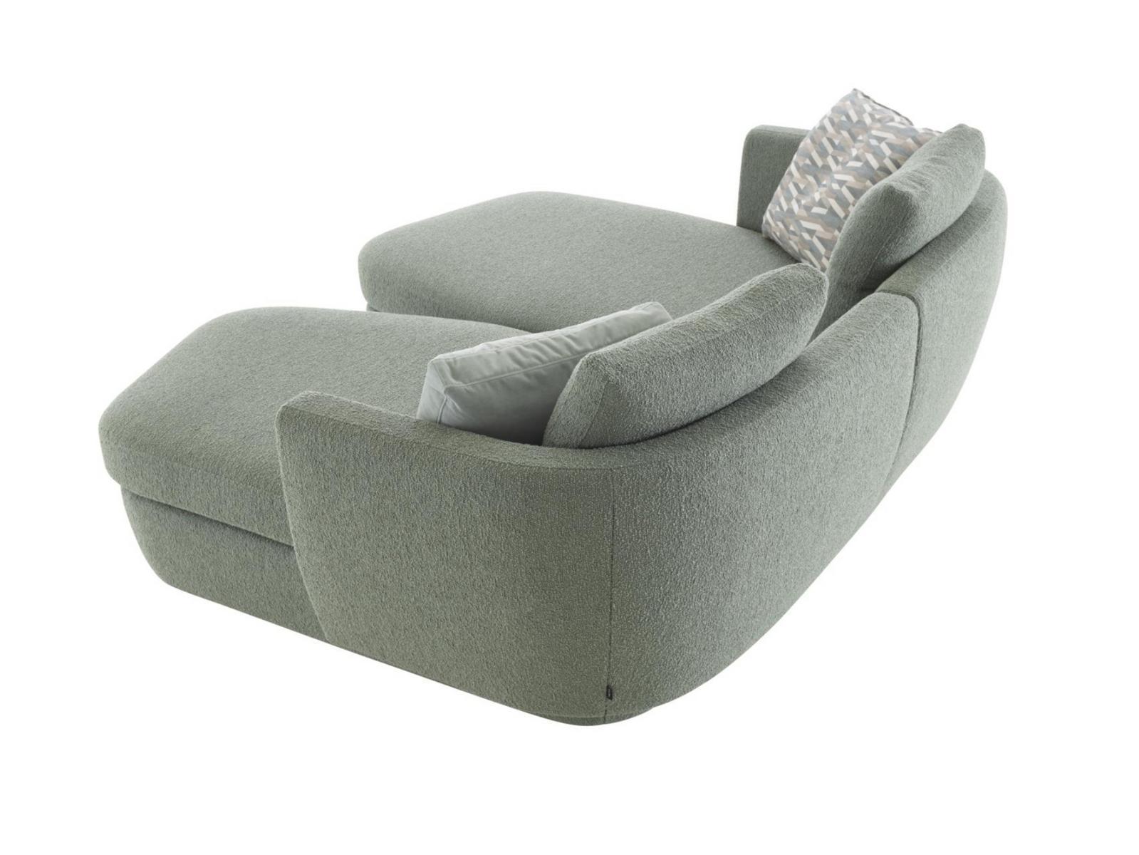 IPANEMA 2 seater fabric sofa with chaise longue
