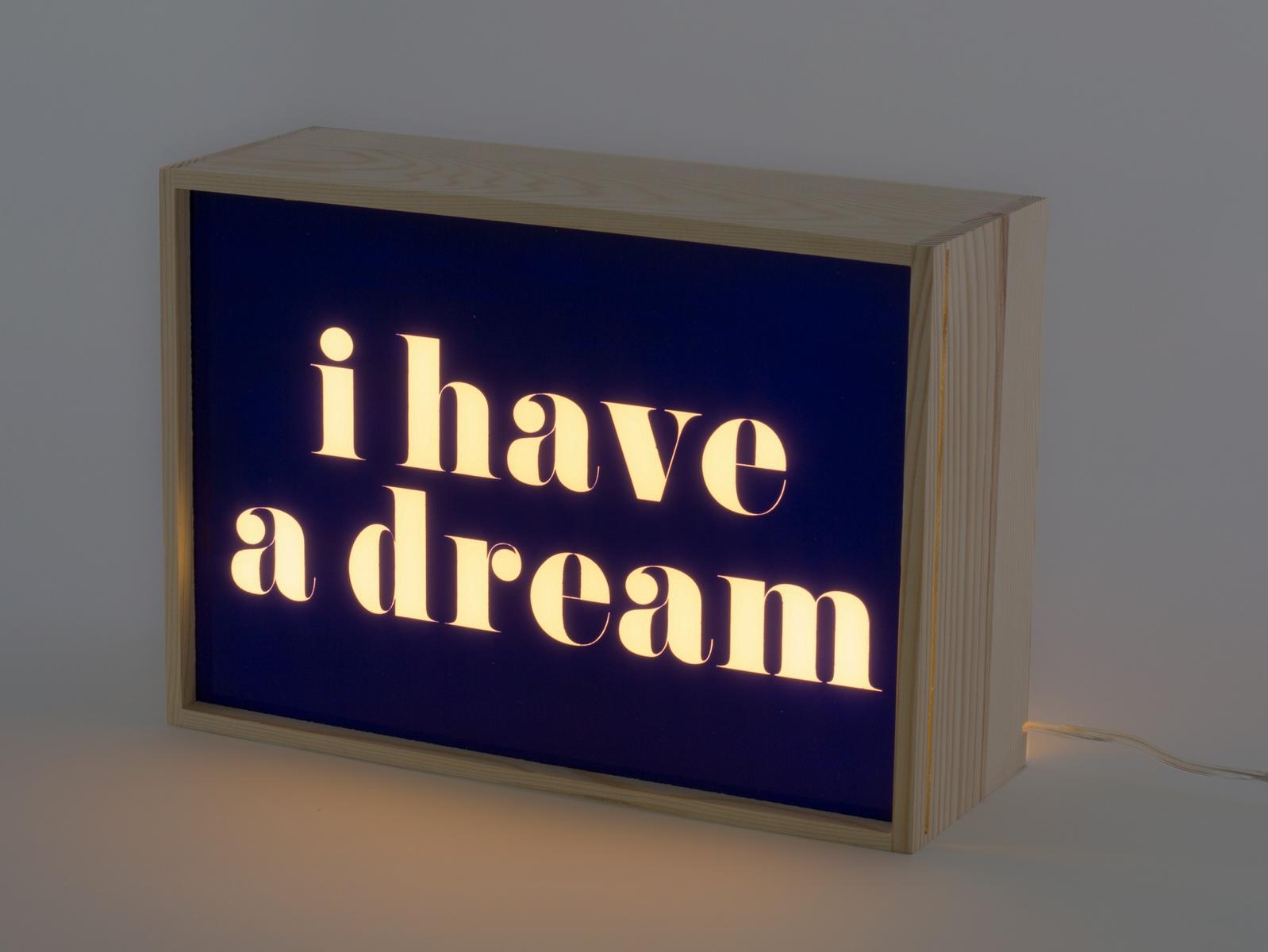 I HAVE A DREAM LED wooden table lamp