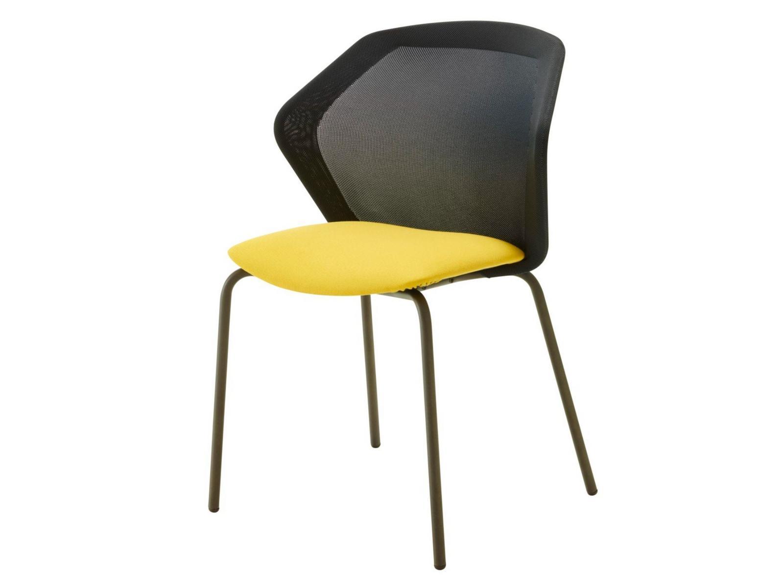 PICCIONE Upholstered fabric chair with integrated cushion