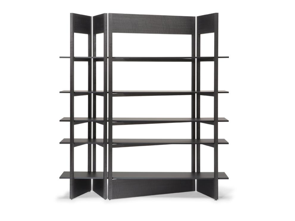 PLISSÉ Open wooden bookcase PLISSÉ Open wooden bookcase