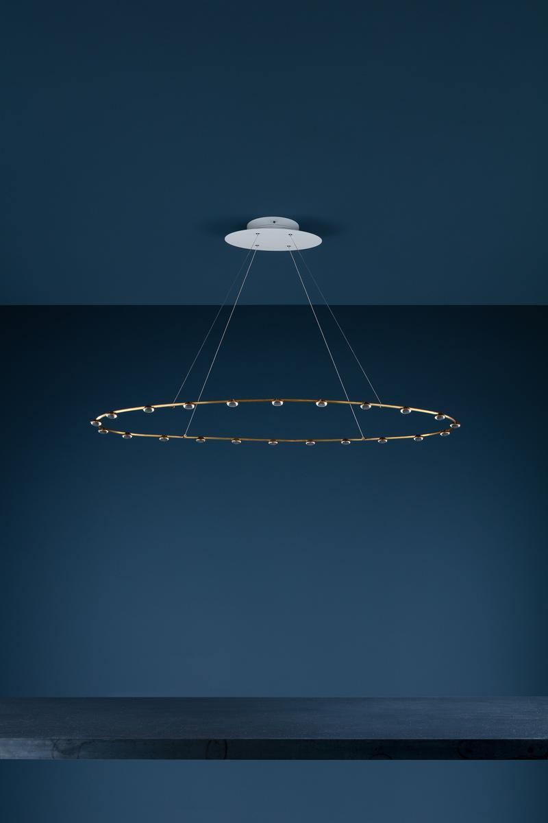 22 PETITES LENTILLES LED brass pendant lamp