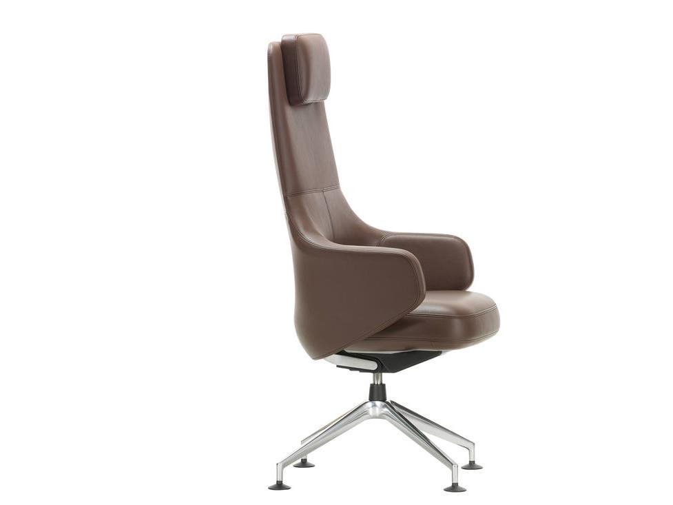 GRAND CONFERENCE Leather executive chair with headrest