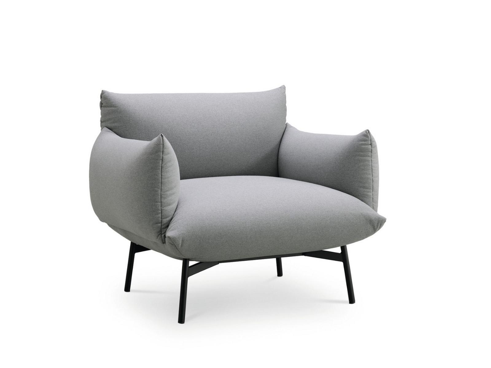 AREA P BR M TS Upholstered fabric armchair with armrests