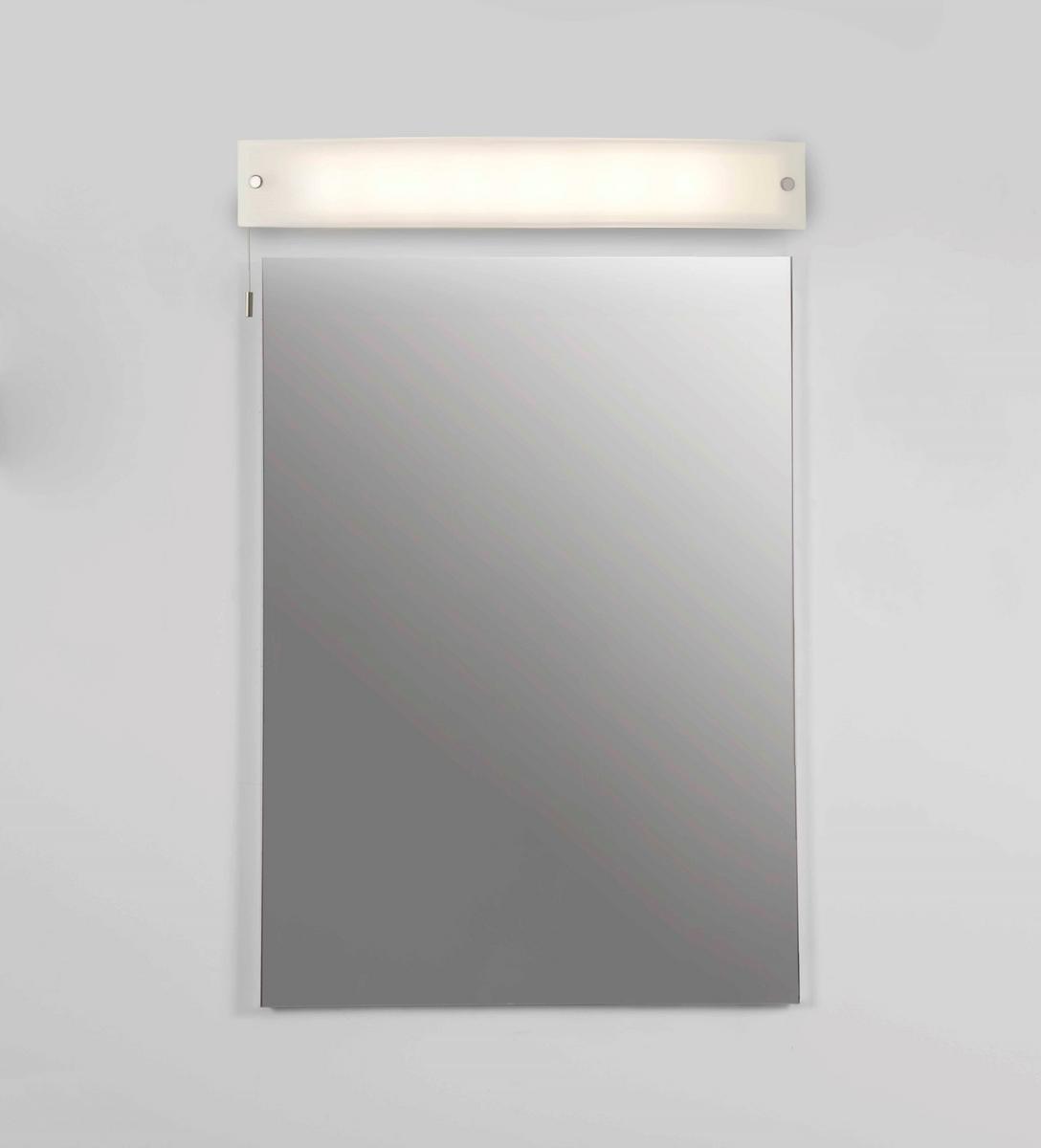CURVE Glass and steel Mirror lamp