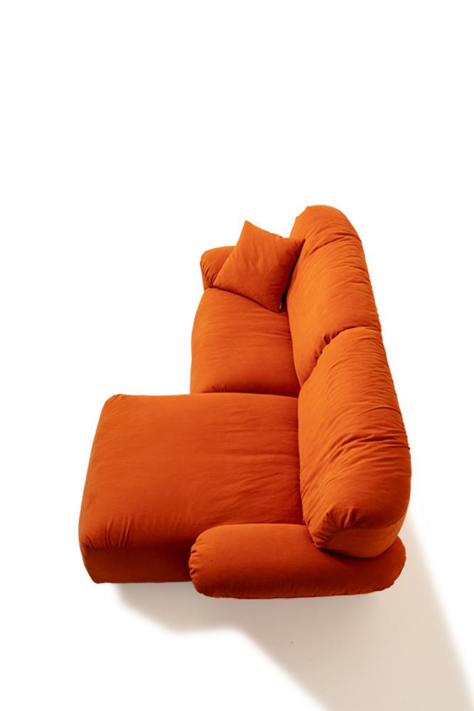 BELUGA Sectional fabric sofa with chaise longue