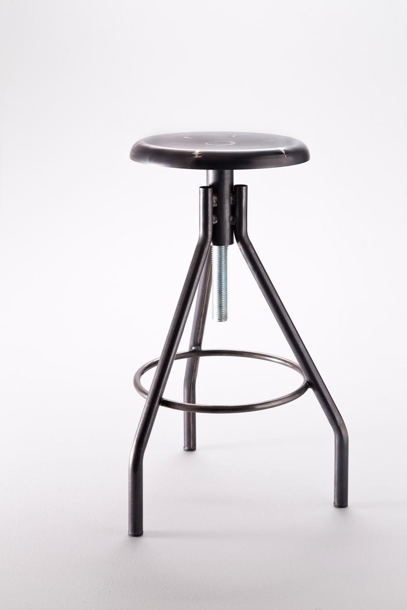 JOOKE Height-adjustable swivel iron stool