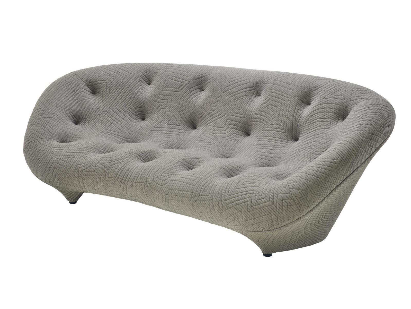 PLOUM Tufted 3 seater fabric sofa