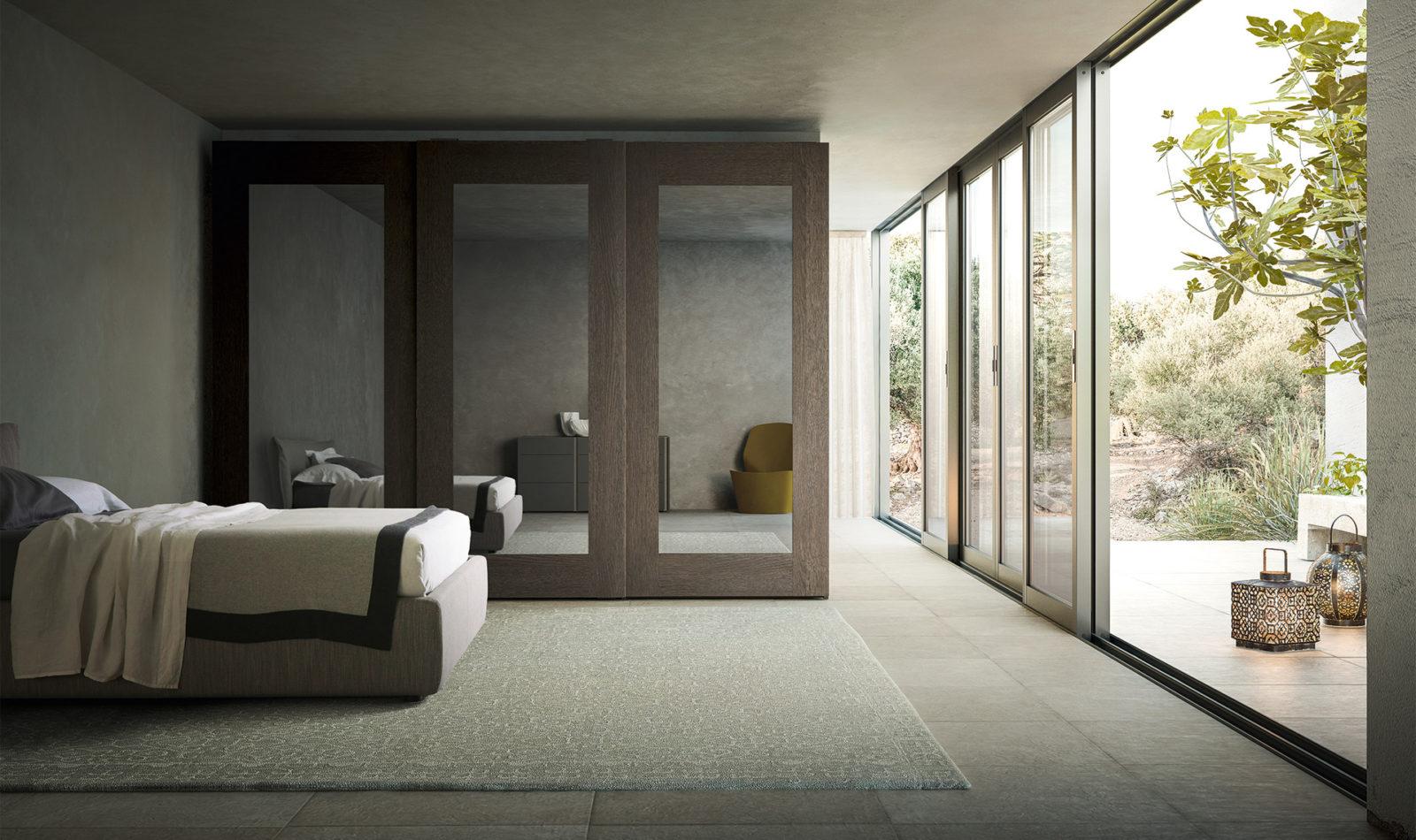 QUADRA Modular lacquered wardrobe with coplanar doors QUADRA Modular lacquered wardrobe with coplanar doors