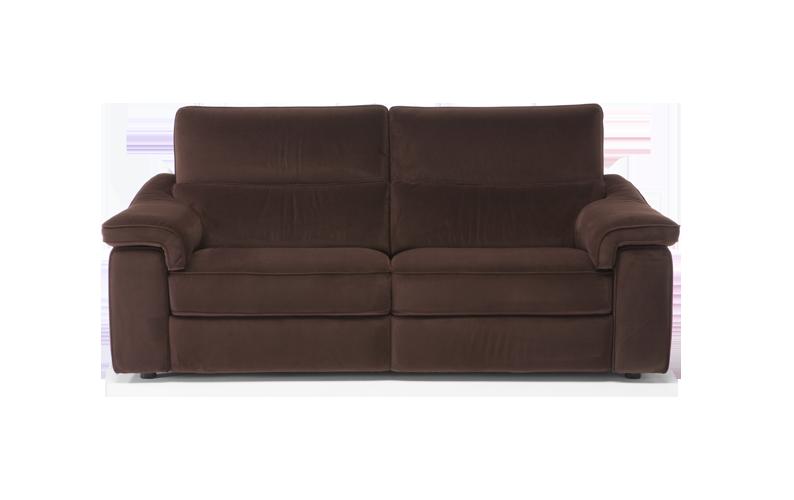 ROCK Fabric sofa with electric motion with footstool