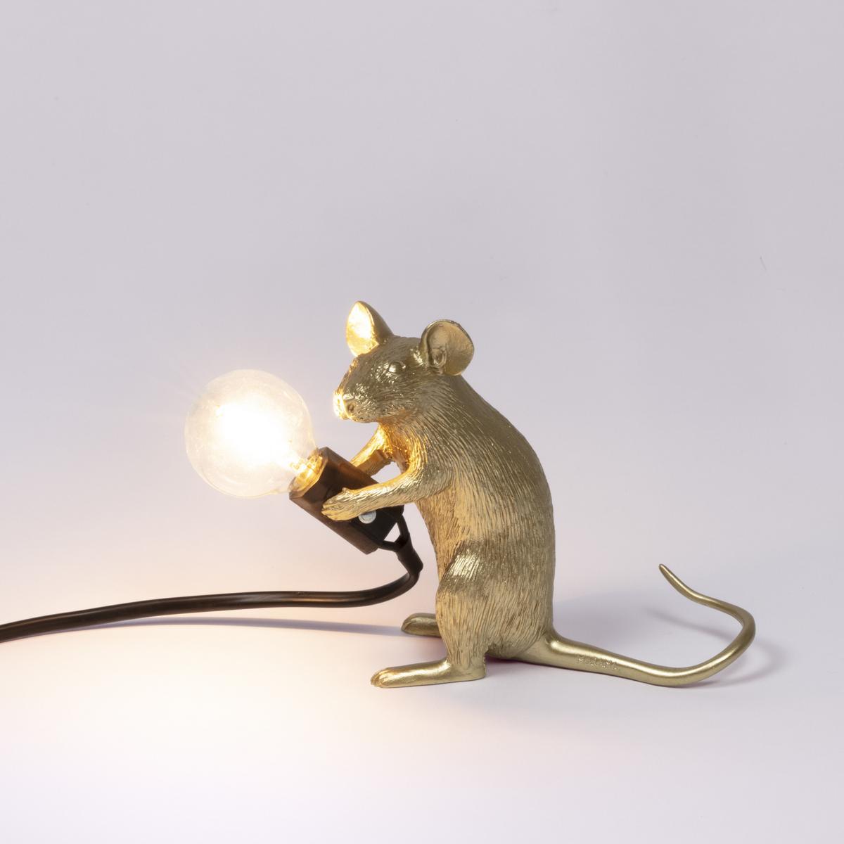 MOUSE LAMP GOLD - MAC LED resin table lamp