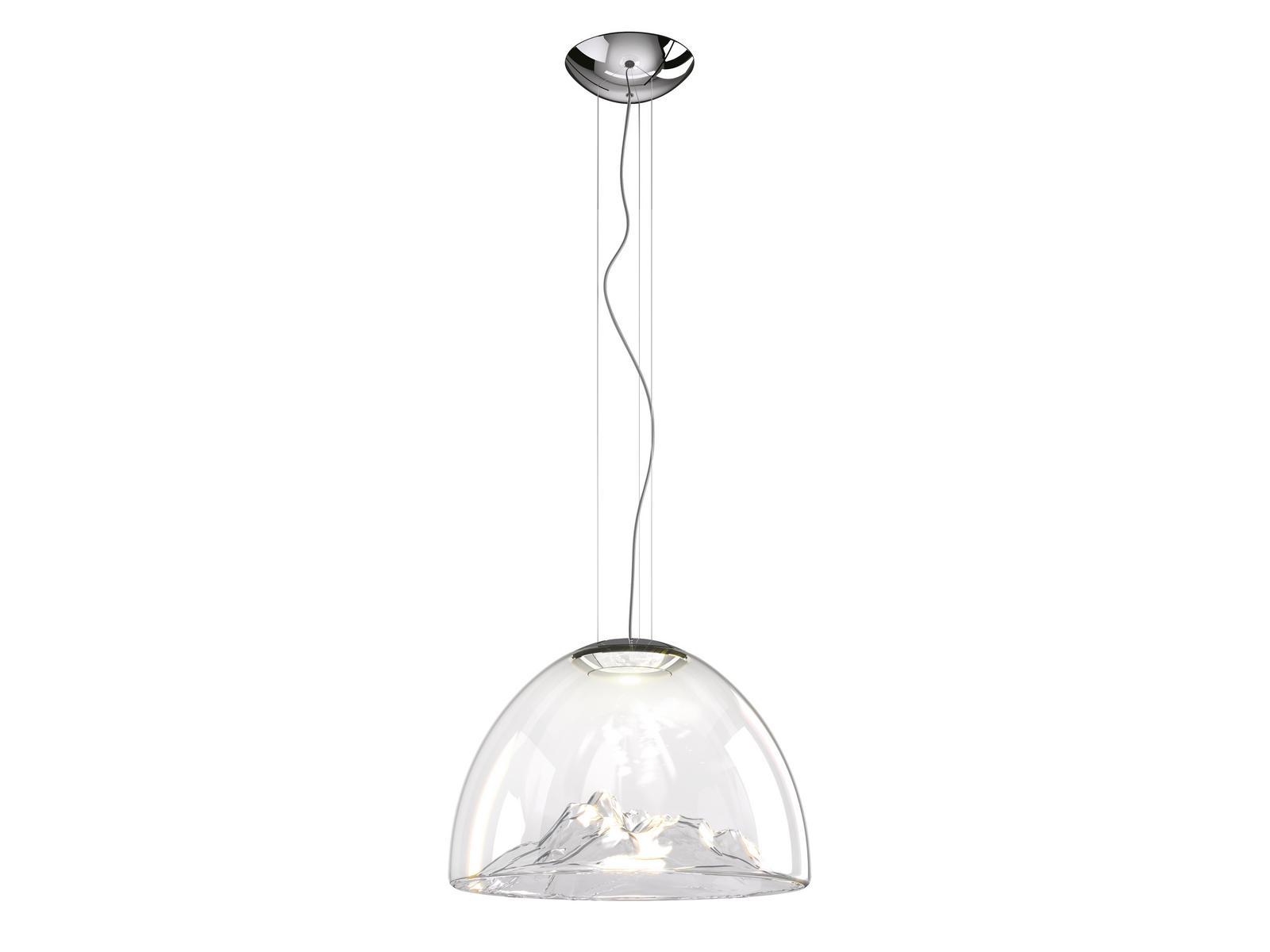 MOUNTAIN VIEW LED blown glass pendant lamp