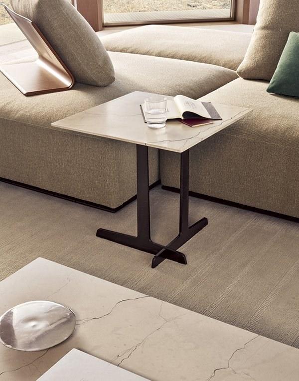 WESTSIDE Rectangular marble coffee table