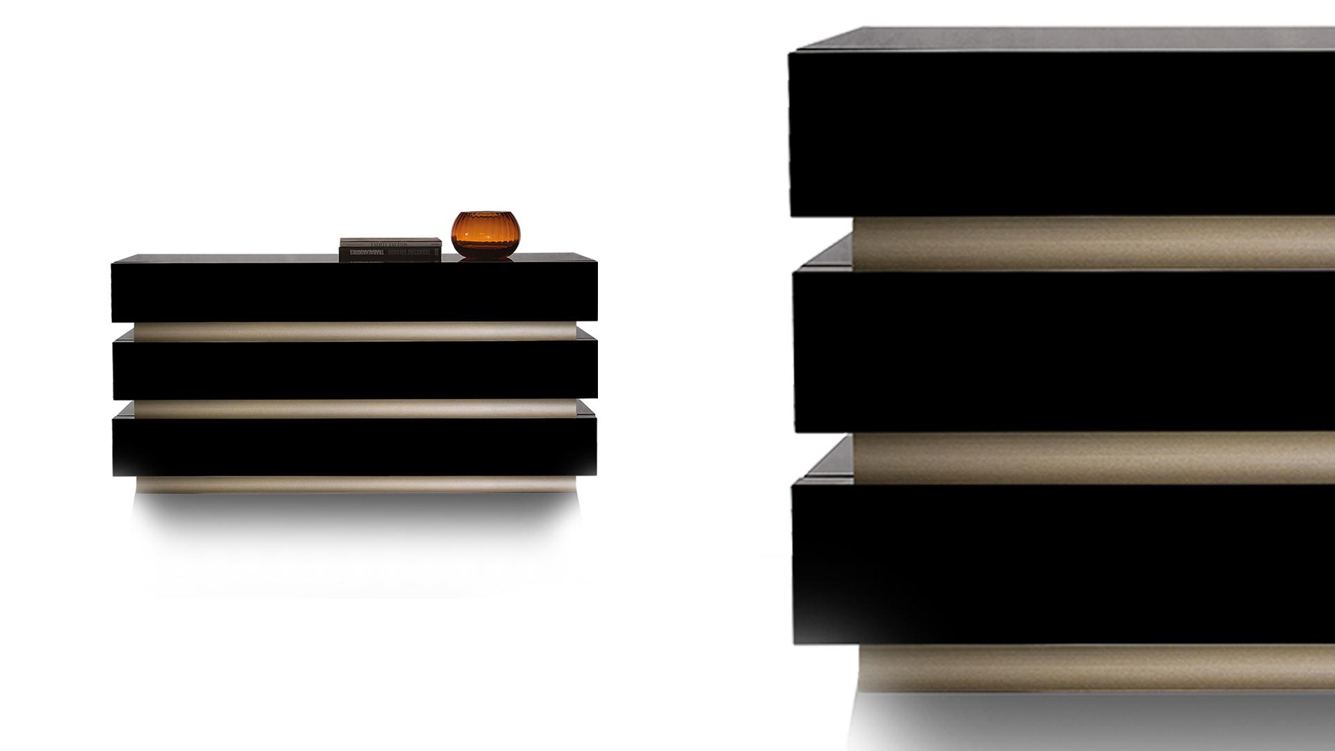 LUCE Wooden chest of drawers