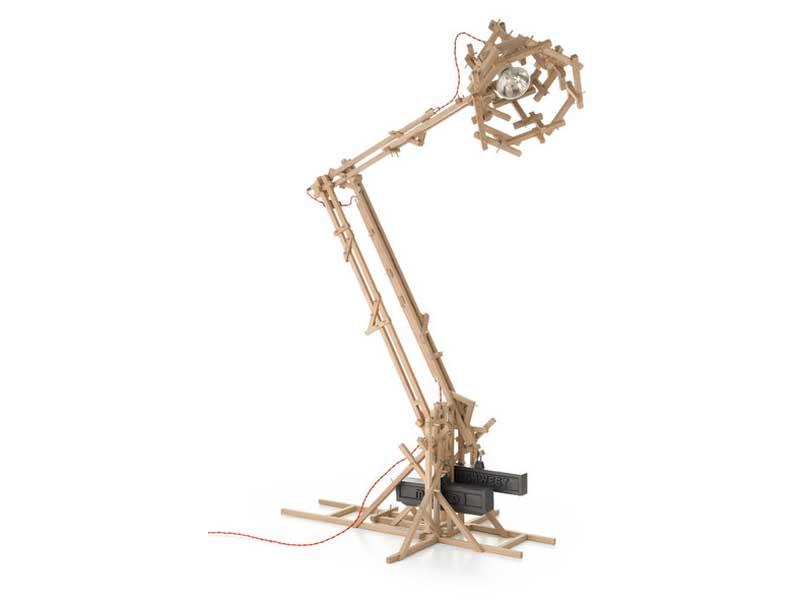 BRAVE NEW WORLD LAMP Height-adjustable with swing arm adjustable wooden table lamp