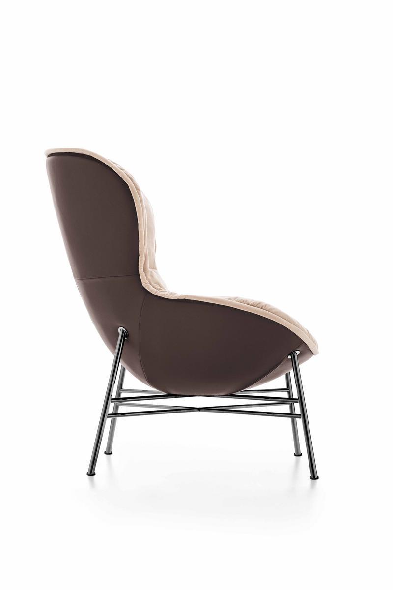 SOFTY Wing upholstered fabric armchair