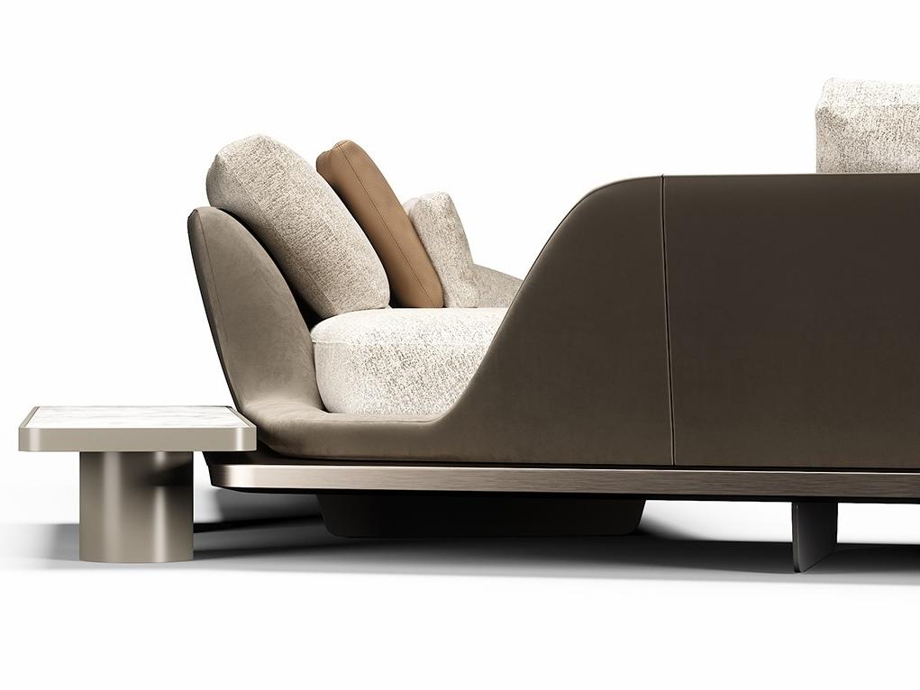 TAU 40 Low wood and glass coffee table