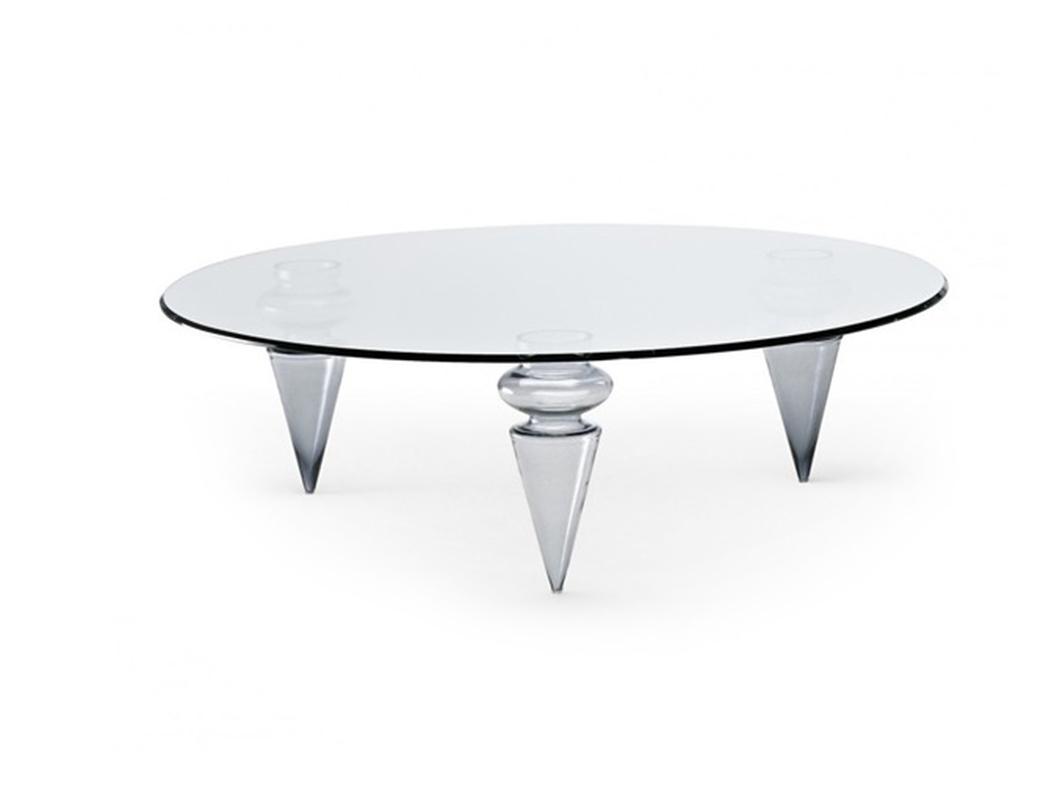 GRAN CANAL Round glass coffee table