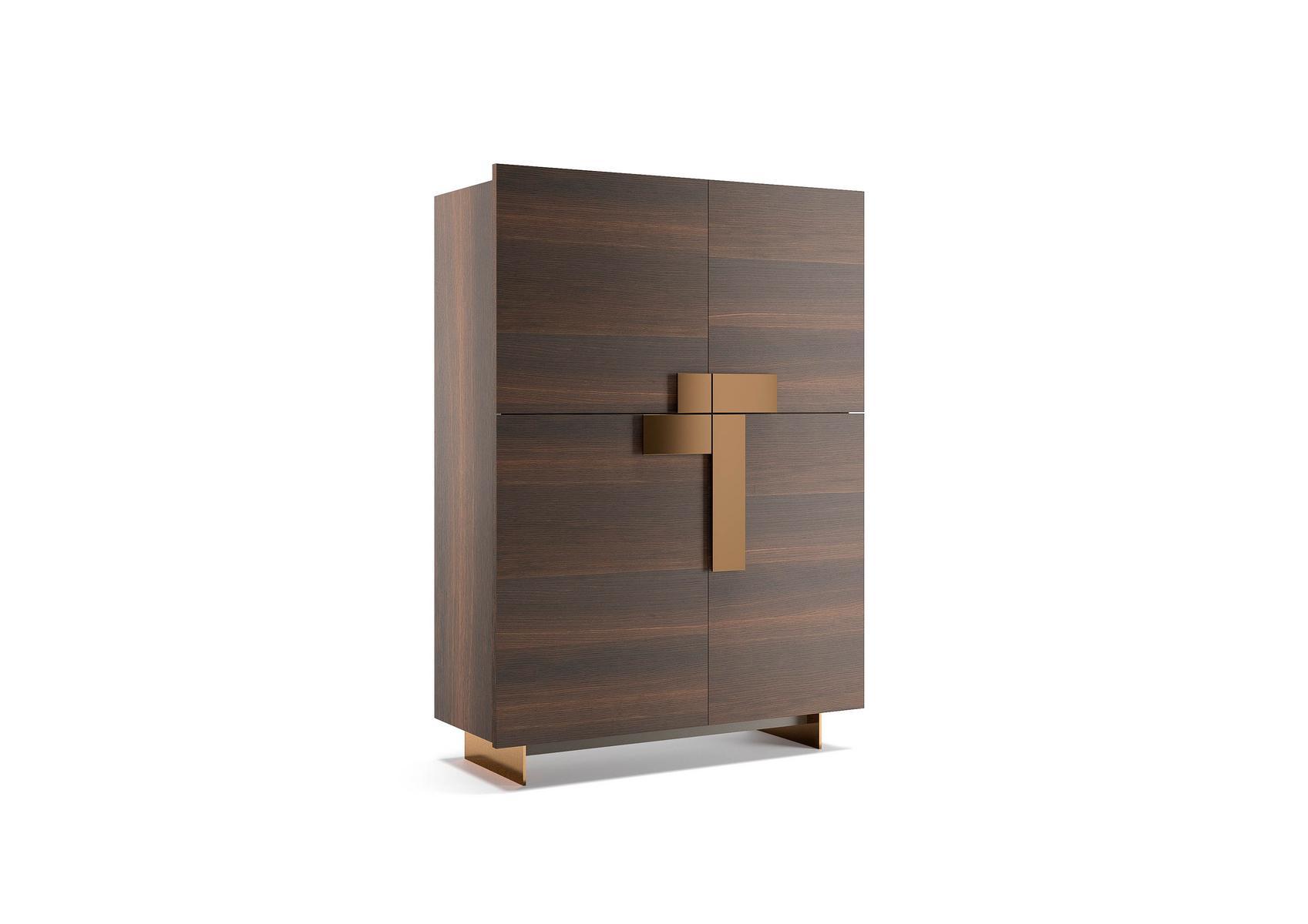 GINEVRA Wooden highboard with doors