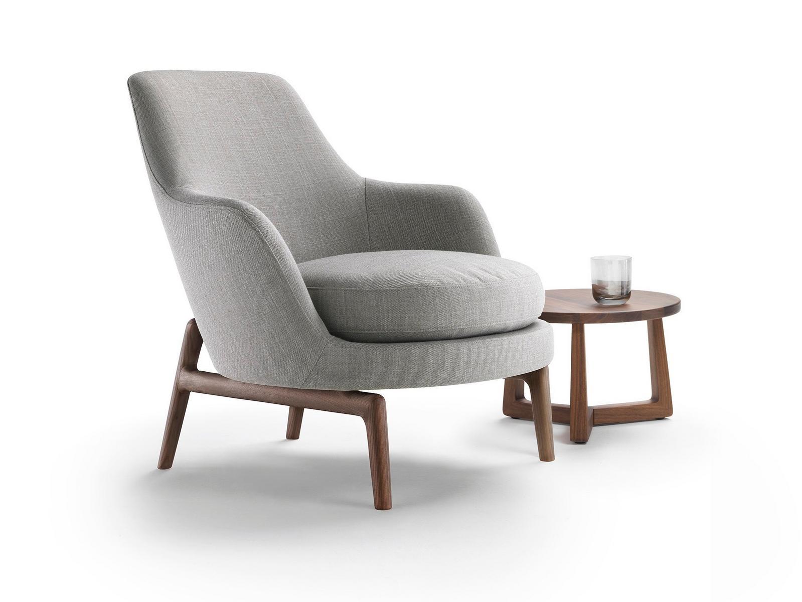 LEDA Fabric armchair with armrests