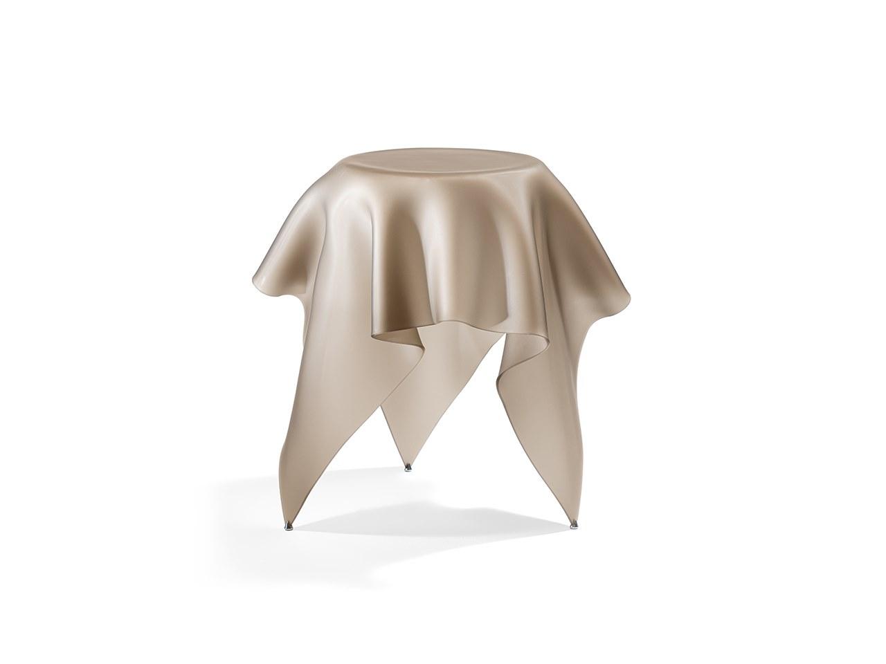 FOULARD Round glass coffee table