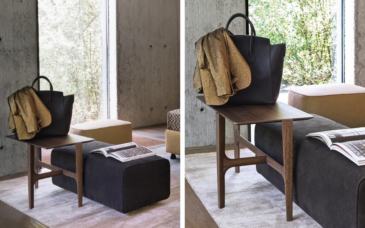 TAY Fabric pouf with removable lining