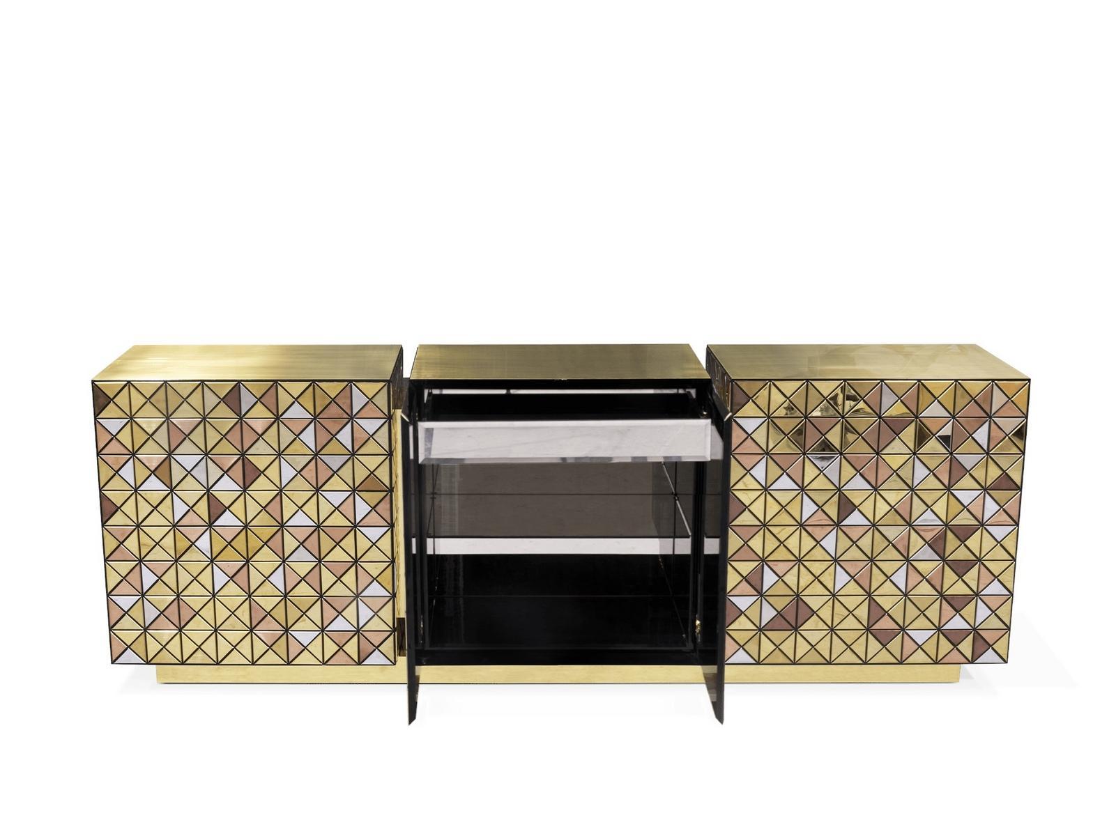 PIXEL Aluminium sideboard with doors