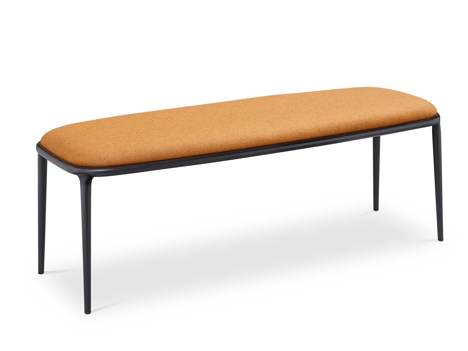 LEA Bench in fabric and structure in painted steel