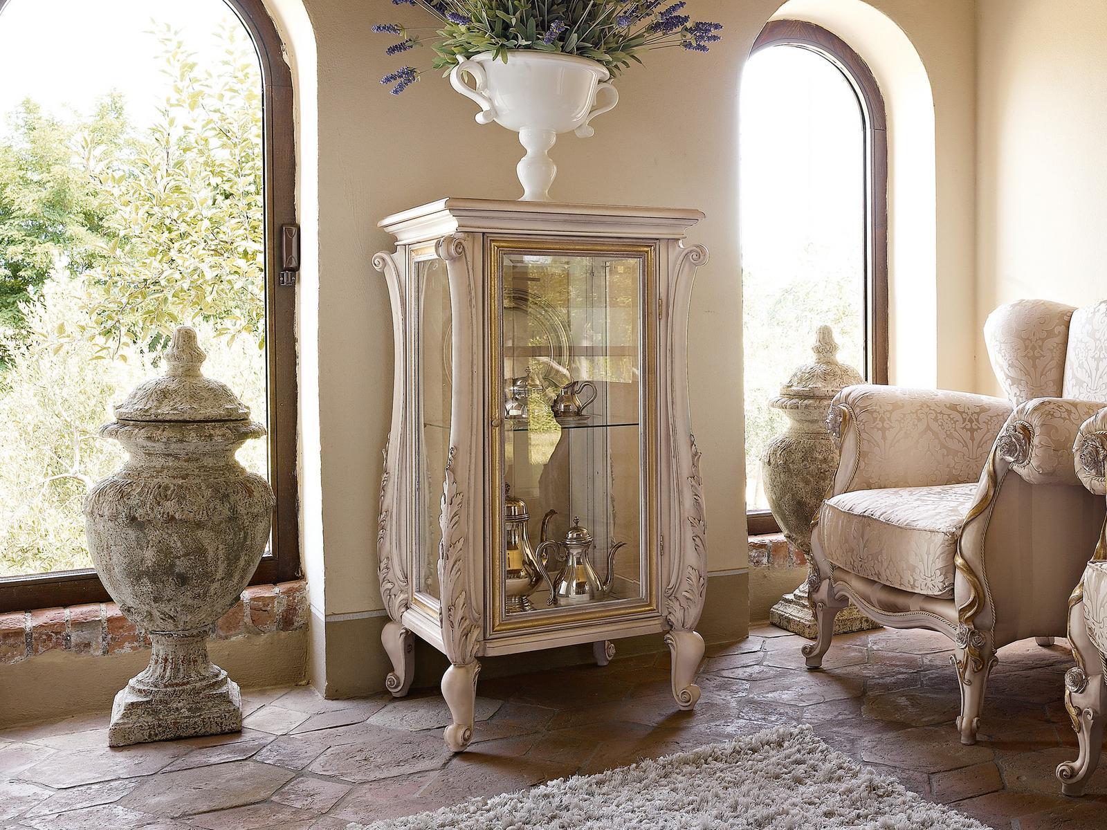 BOEMIA Wood and glass display cabinet