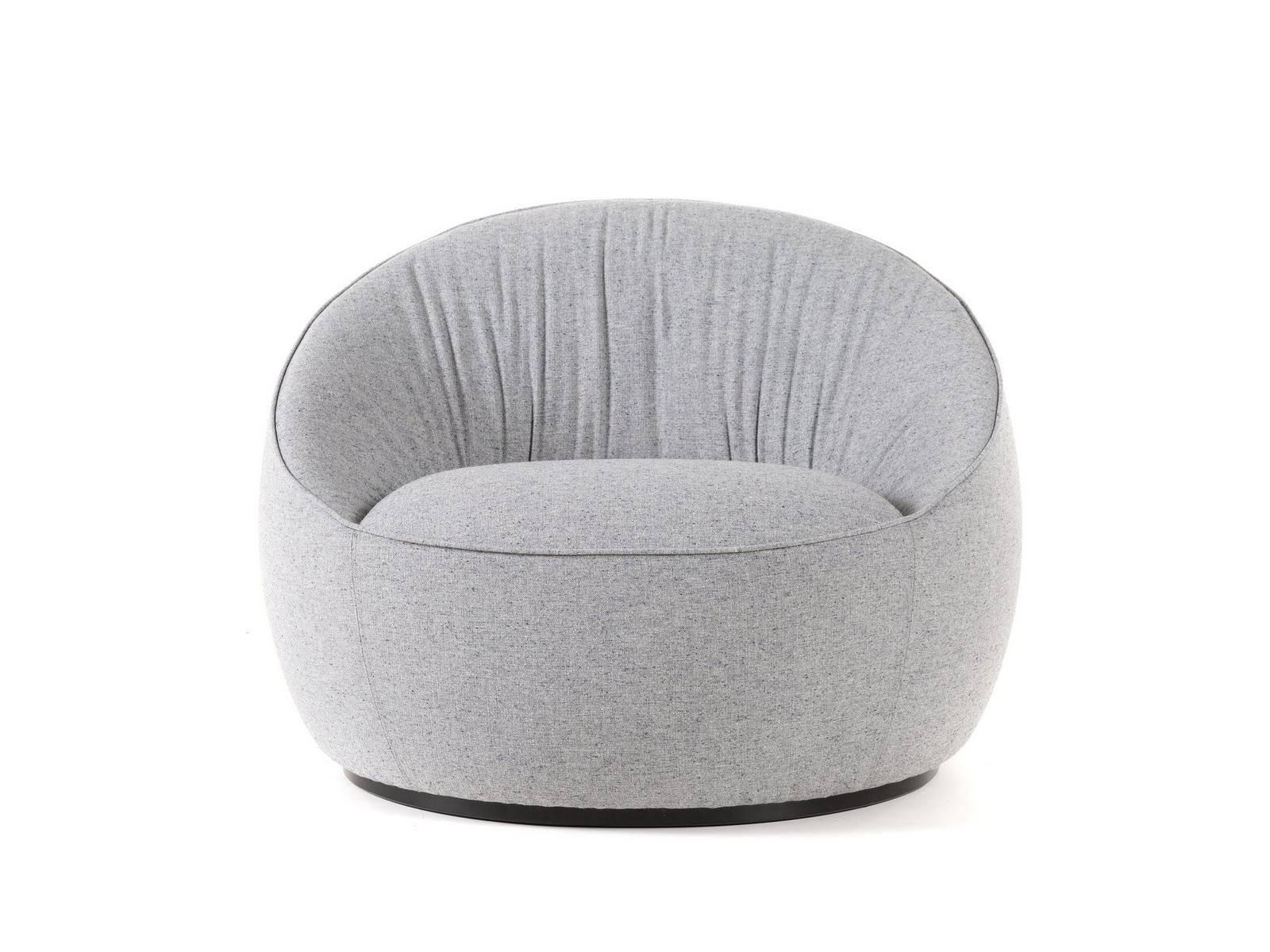 HANA SWIVEL Swivel upholstered armchair