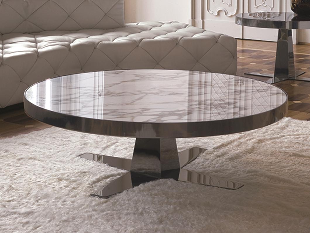 BOURBON Round metal coffee table