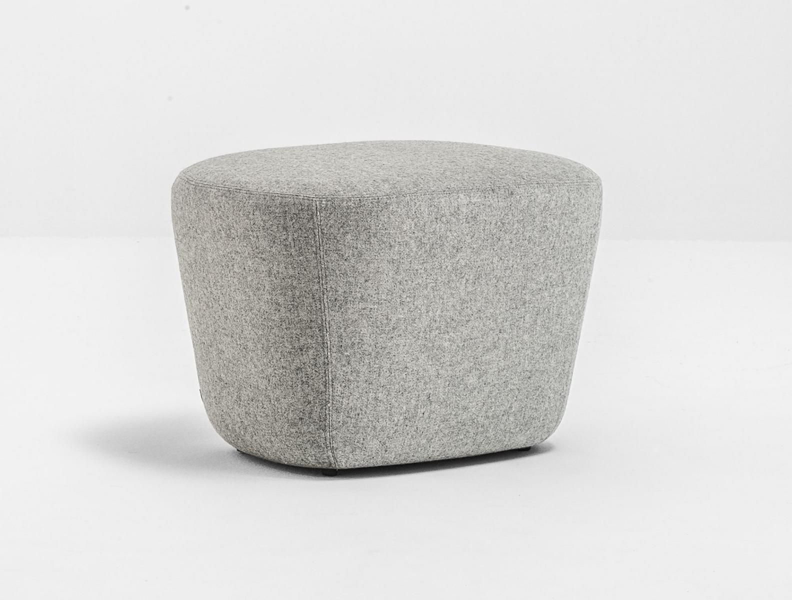 LOG 367 Upholstered fabric pouf
