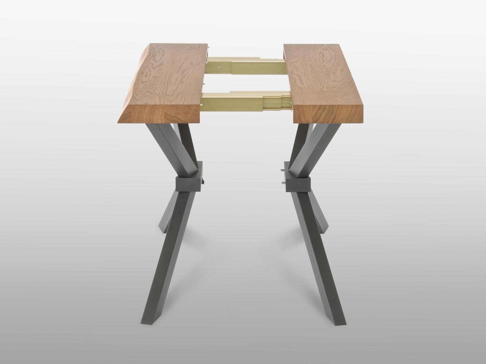 SHANGAI Extending rectangular oak console table