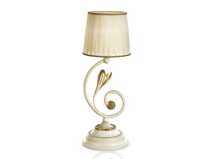 GRETA 1038/L Antique white and gold table lamp with organza shade